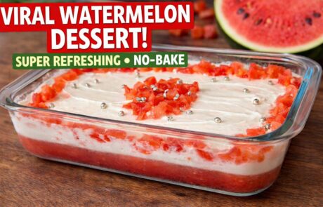This Watermelon Dessert is Going Viral! No Bake Recipe - Fresh Byte Kitchen