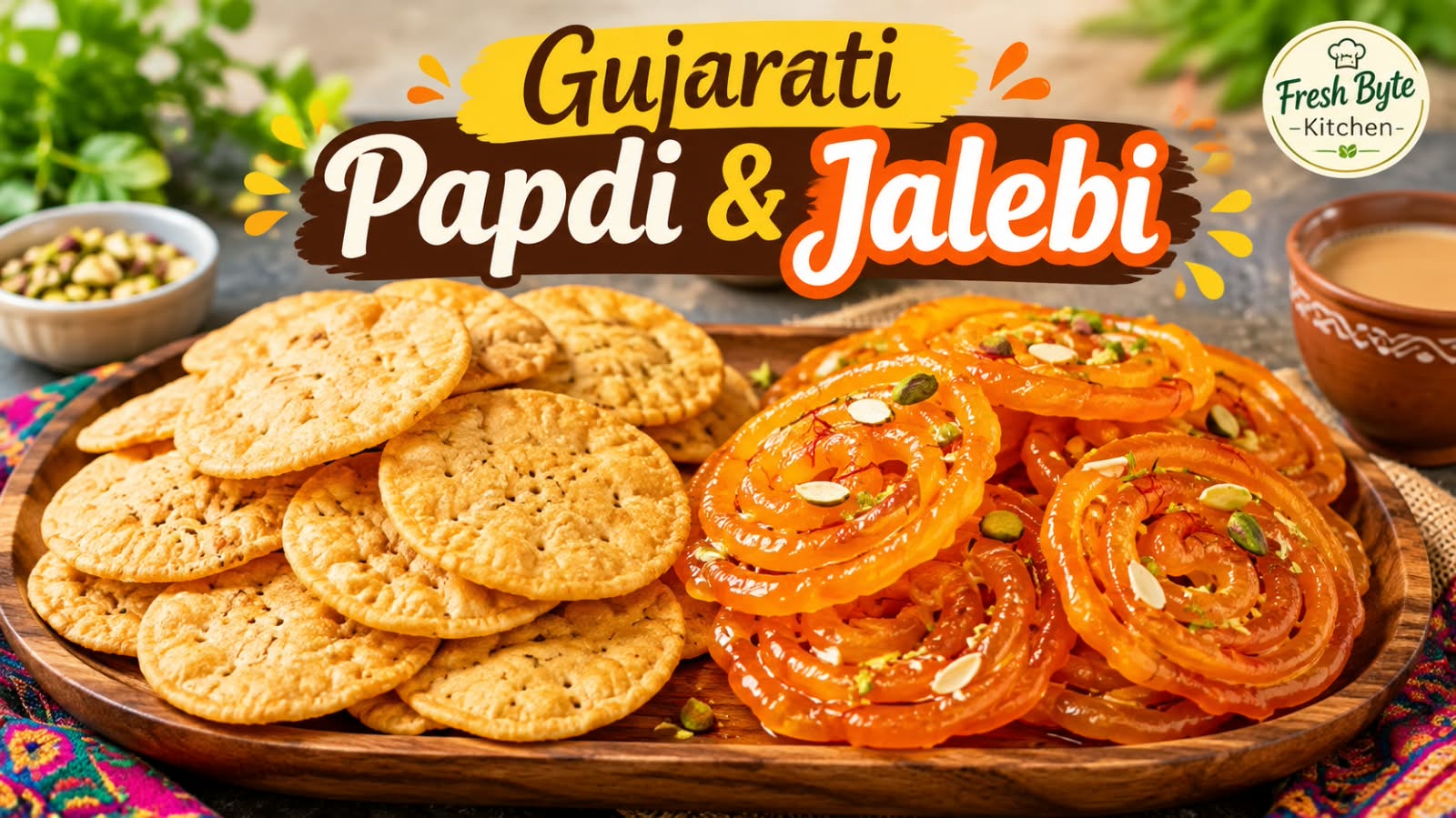 Gujarati Papdi & Jalebi Recipe - Fresh Byte Kitchen