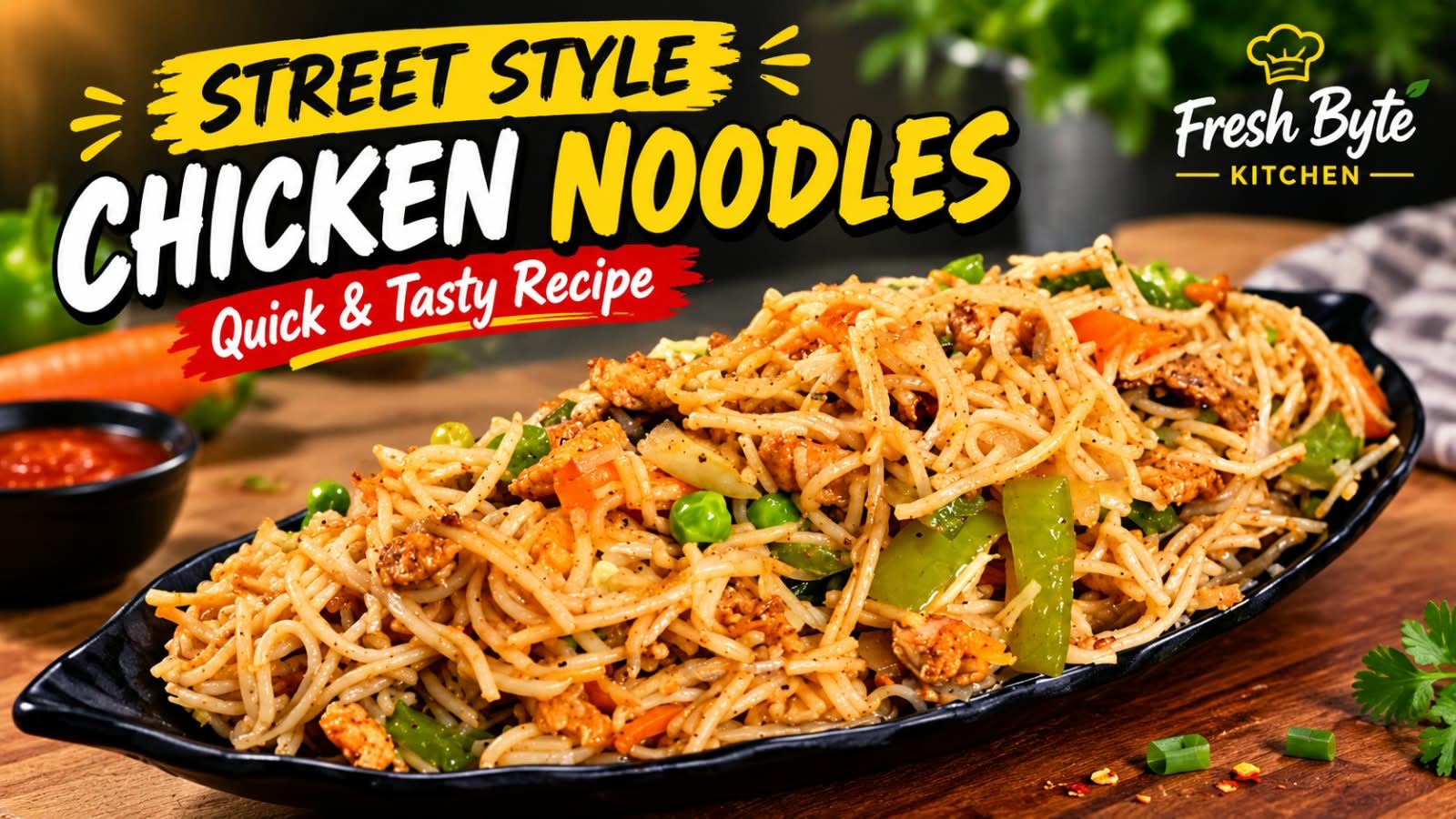 Street Style Chicken Noodles - Fresh Byte Kitchen - Fresh Byte Kitchen - Fresh Byte Kitchen Street Style Chicken Noodles - Fresh Byte Kitchen