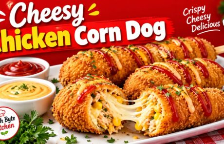 Cheesy Chicken Corn Dog Recipe - Fresh Byte Kitchen