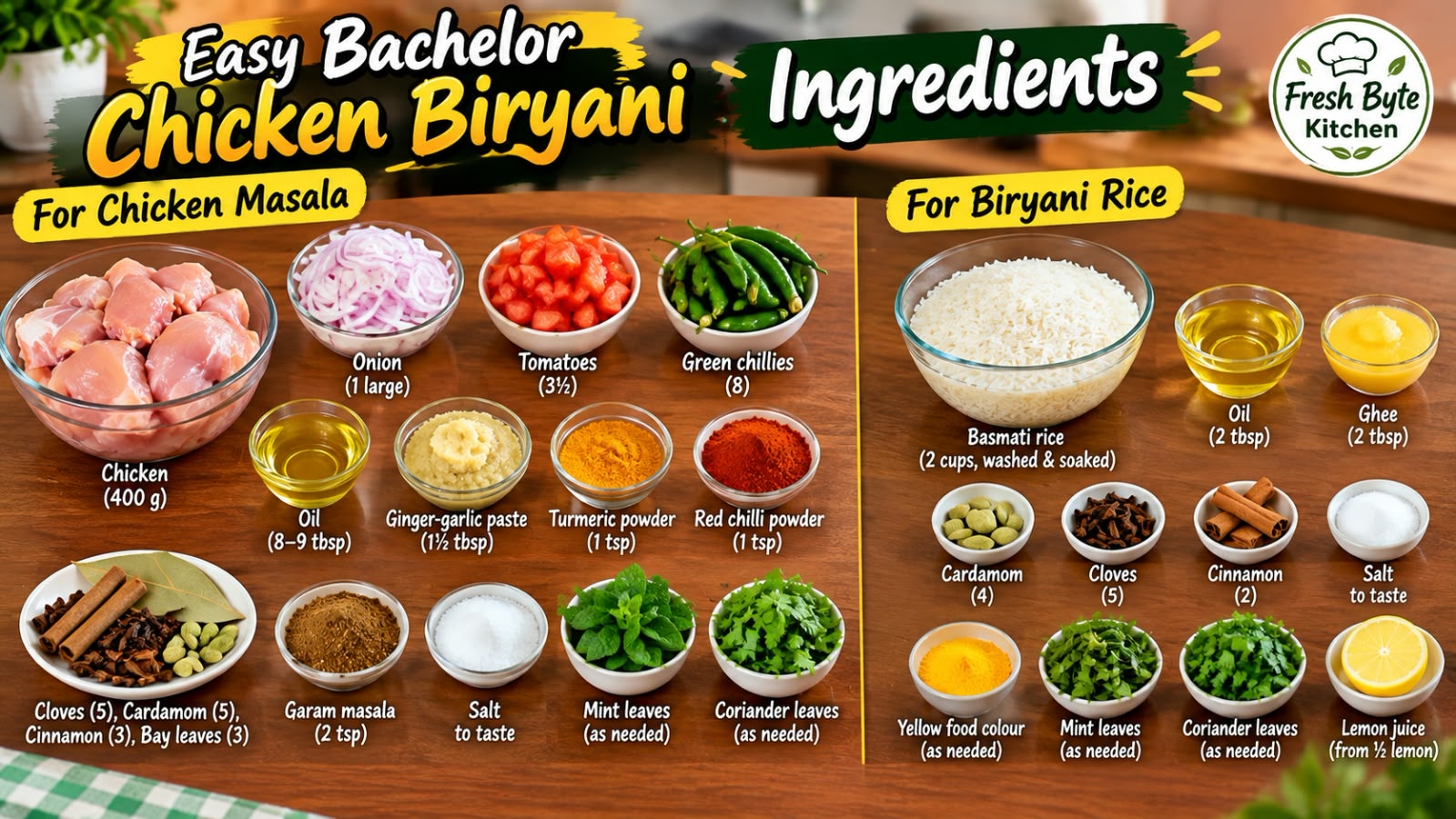 Bachelor's Pot Rice Bachelor Chicken Biryani | Easy Biryani for Beginners